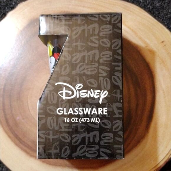 Disney Mickey Minnie Mouse Kiss Print 16oz Pint Glass Tumbler NWT - Picture 8 of 16